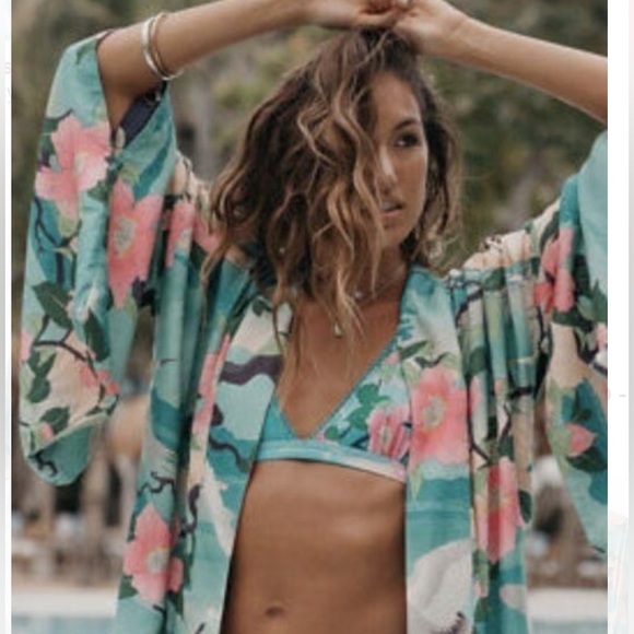 New Gorgeous Bohemian Mixed Print Kimono Robe Jacket - Picture 3 of 11